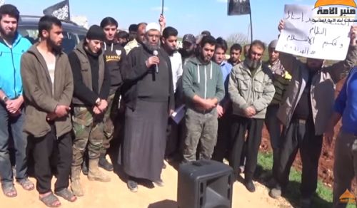 Minbar Ummah: Demonstration in countryside of Idlib calls to free Ash-Sham &amp; renounce the truce