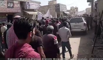 Minbar Ummah: Protest in Deir Hassan, &quot;Blockiert die Straße der Verhandlungen und öffnet die Fronten!&quot;