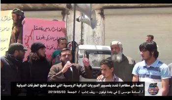 Wilaya Syrien: Demonstration in Faylon um die türkisch-russische Patrouille zu denunzieren!