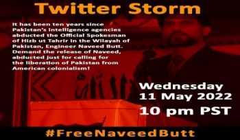 Fordert die Freilassung von Naveed Butt, der seit 2012 entführt wird, nur weil er die Befreiung Pakistans von der amerikanischen Kolonialherrschaft gefordert hat!
