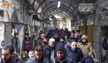 Minbar Ummah: Stand in Kafar Takharim Unterstützung von Daraa (Tafas)