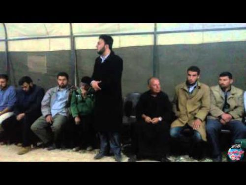 Suriye Vilayeti: Hizb-ut Tahrir şebabından bir delege şehid Ebu Muhammed Taha&#039;nın cenazesinde taziyelerini sundu