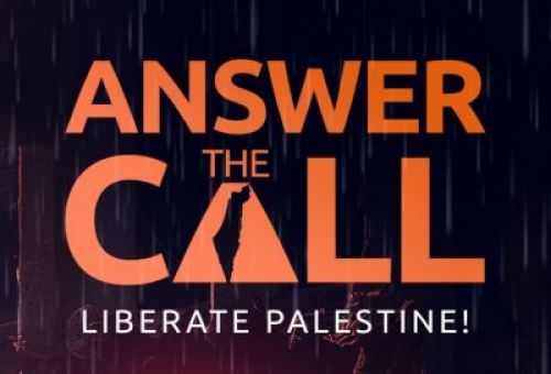 &quot;پکار کا جواب دو: فلسطین کو آزاد کرو!&quot;