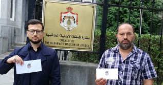 Hizb-ut Tahrir Avrupa: Belçika heyeti Mühendis İsmail El-Vahvah'a destek için Ürdün elçiliğinde